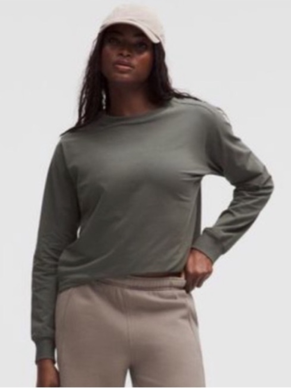 Lululemon All Yours Organic Cotton Long Sleeve Shirt in Palm Deco Women’s Small - Picture 2 of 7